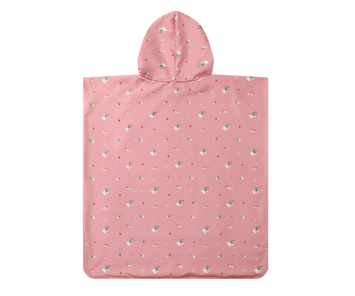 Aire Libre Monnëka Poncho De Playa Toucan rosa para niños