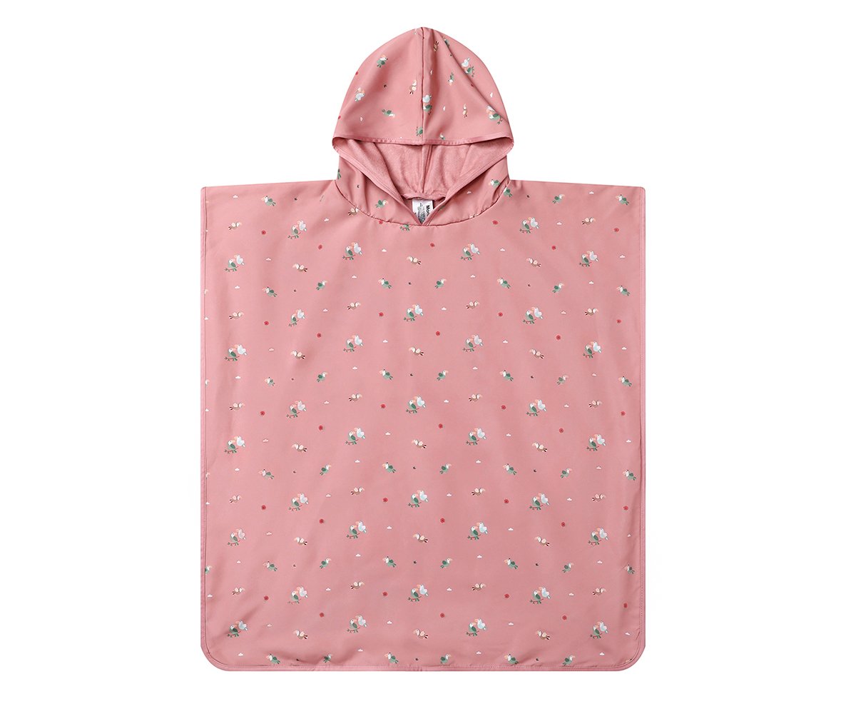Aire Libre Monnëka Poncho De Playa Toucan rosa para niños
