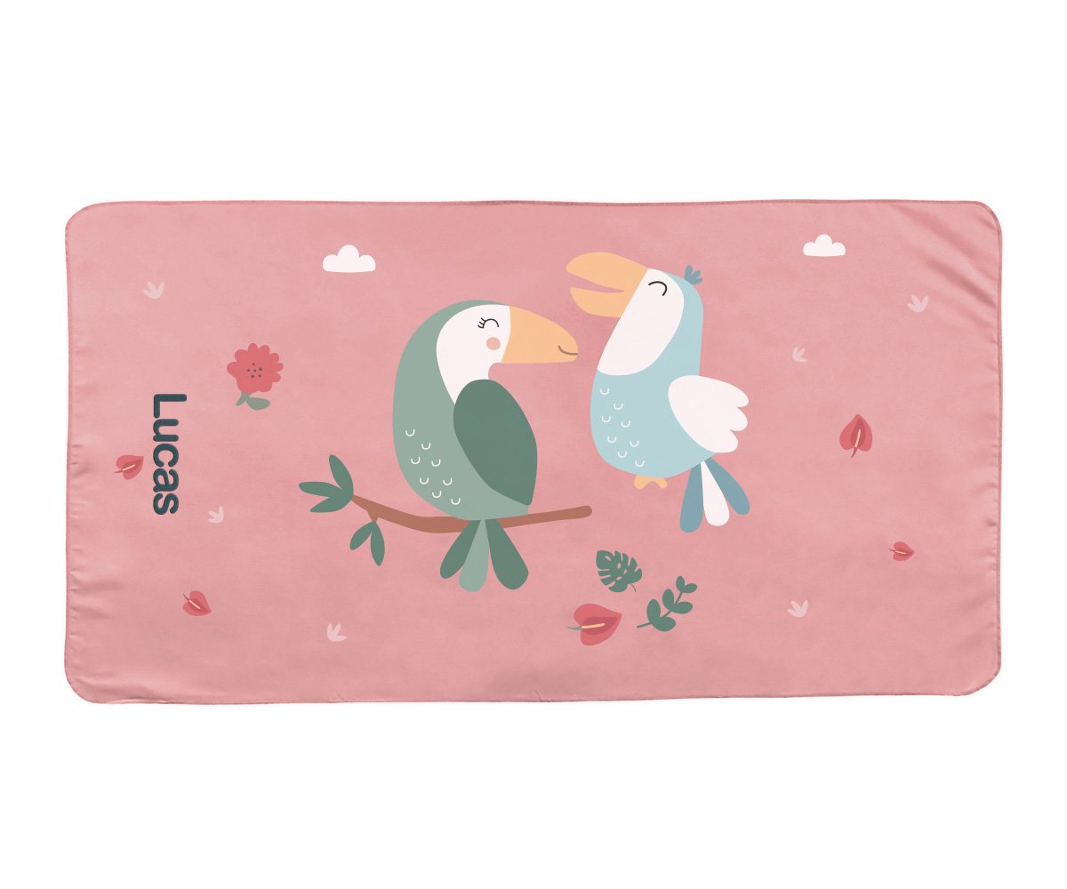 Aire Libre Monnëka Toalla De Playa Toucan rosa para niños