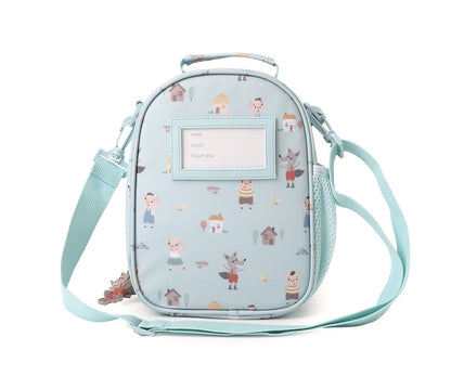 Para Comer Tutete Bolsa Merienda Téermica 3D Los Tres Pequeños Cerditos verde para niños