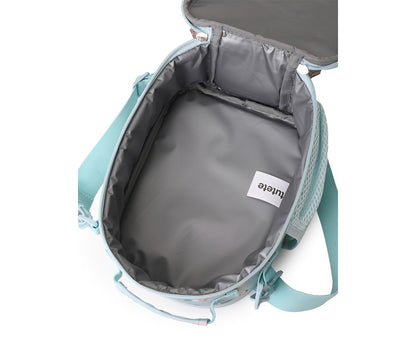 Para Comer Tutete Bolsa Merienda Téermica 3D Los Tres Pequeños Cerditos verde para niños