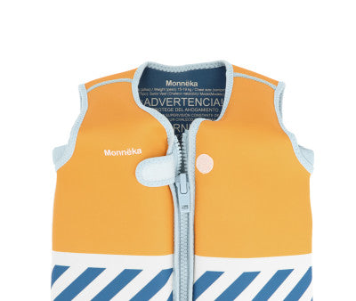 Baño Monnëka Chaleco Flotador Aprendizajestripes Blues &Beyond multicolor para niños