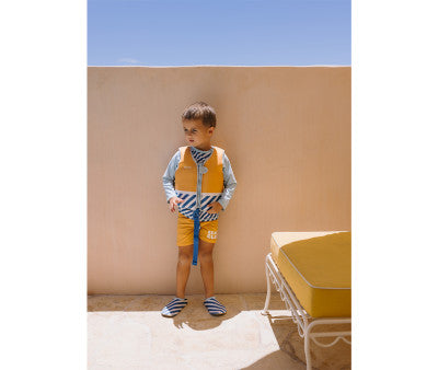 Baño Monnëka Chaleco Flotador Aprendizajestripes Blues &Beyond multicolor para niños