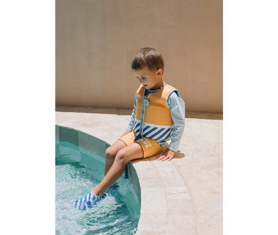 Baño Monnëka Chaleco Flotador Aprendizajestripes Blues &Beyond multicolor para niños