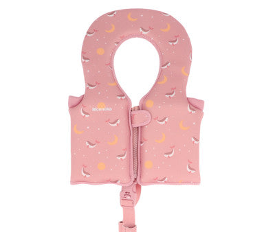 Baño Monnëka Chaleco Flotador Aprendizaje Whale Pink multicolor para niños