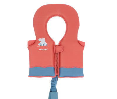 Baño Monnëka Chaleco Flotador Aprendizaje Hippos multicolor para niños