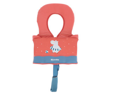 Baño Monnëka Chaleco Flotador Aprendizaje Hippos multicolor para niños