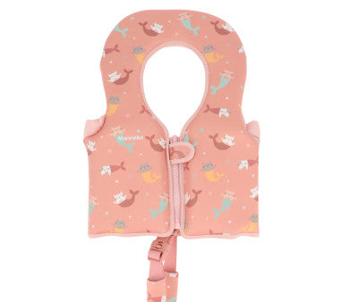 Baño Monnëka Chaleco Flotador Aprendizaje Mermaid Cats multicolor para niños