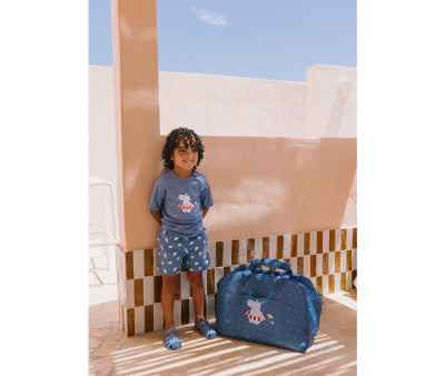 Bolsa Monnëka Bolso De Playa Con Rejilla Hippos multicolor para niños