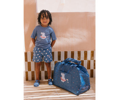 Bolsa Monnëka Bolso De Playa Con Rejilla Hippos multicolor para niños