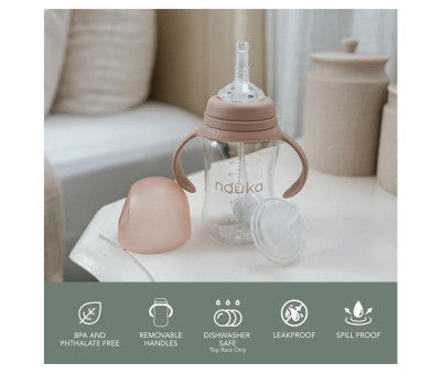 Para Comer Tutete Noüka - Taza Evolutiva Con Pajita Flexible Con Peso 240 Ml Moss verde para bebe
