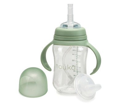 Para Comer Tutete Noüka - Taza Evolutiva Con Pajita Flexible Con Peso 240 Ml Moss verde para bebe