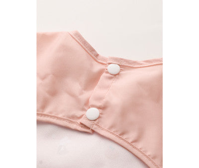 Para Comer Tutete Babero Impermeable Con Mangas Mouse Fairies rosa para niños