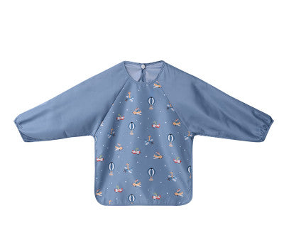 Para Comer Tutete Babero Impermeable Con Mangas Planes azul para niños