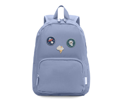 Paseo Tutete Mochila Infantil Solid Sky + 6 Parches Autoadhesivos Space azul para niños