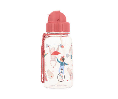 Para Comer Tutete Botella De Plástico Con Pajita Circus Show azul para niños