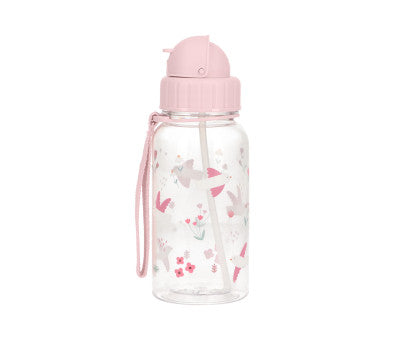 Para Comer Tutete Botella De Plástico Con Pajita Blossom Birds rosa para niños