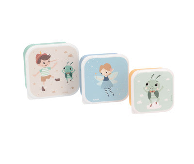 Para Comer Tutete  Set De 3 Cajas De Almuerzo The Wooden Boy beige para niños