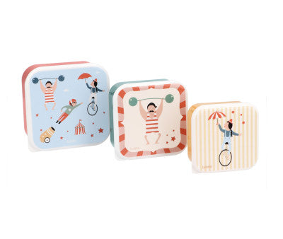 Para Comer Tutete Set 3 Cajas Almuerzo Circus Show azul para niños