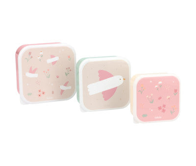 Para Comer Tutete 3 Cajas De Almuerzo Blossom Birds rosa para niños
