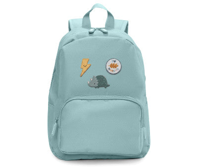 Paseo Tutete Mochila Infantil Solid Green + 6 Parches Autoadhesivos Nature verde para niños