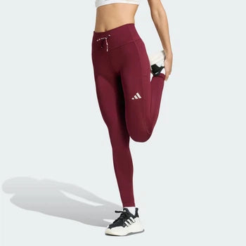 Leggings Adidas Run Ess 1/1 L marrón para mujer