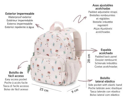 Paseo Tutete Mochila Infantil The Wooden Boy beige para bebe