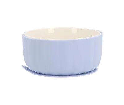Para Comer Tutete Bol De Cerámica Con Base De Silicona Antideslizante Powder Blue azul para bebe