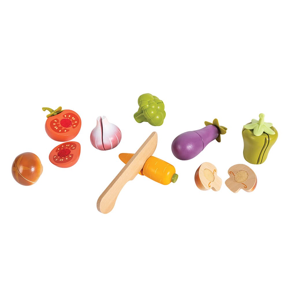 Para Cocinar Toynamics Verduras De Madera Con Cuchillo De Jugue verde para bebe