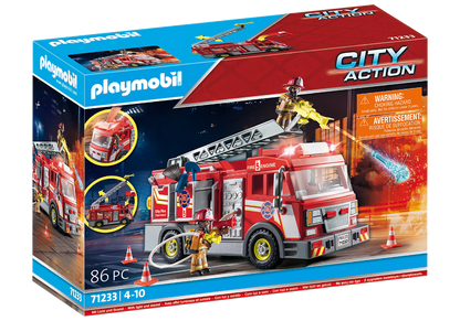Figuras Y Minimundos Playmobil Camion De Bomberos rojo para niños
