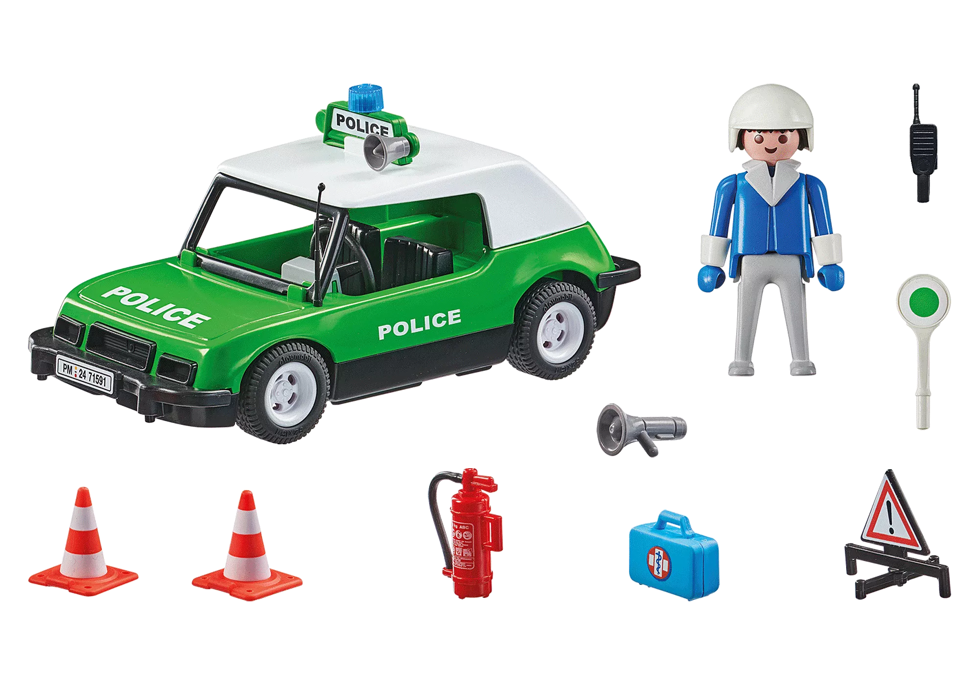 Vehículos Y Radiocontrol Playmobil Coche Policia Clasico multicolor para niños