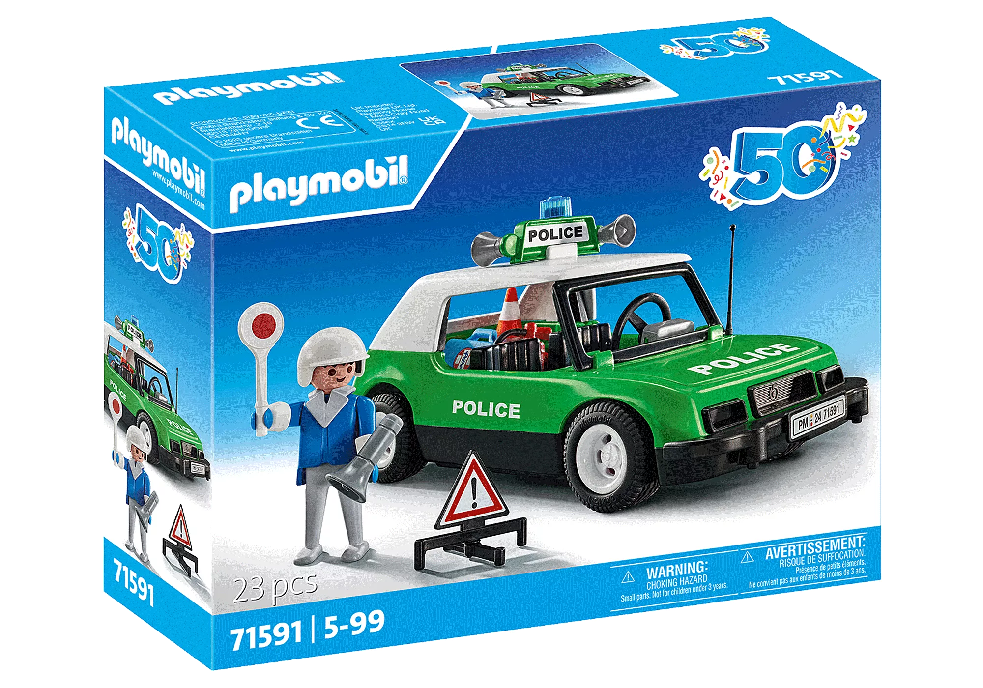 Vehículos Y Radiocontrol Playmobil Coche Policia Clasico multicolor para niños