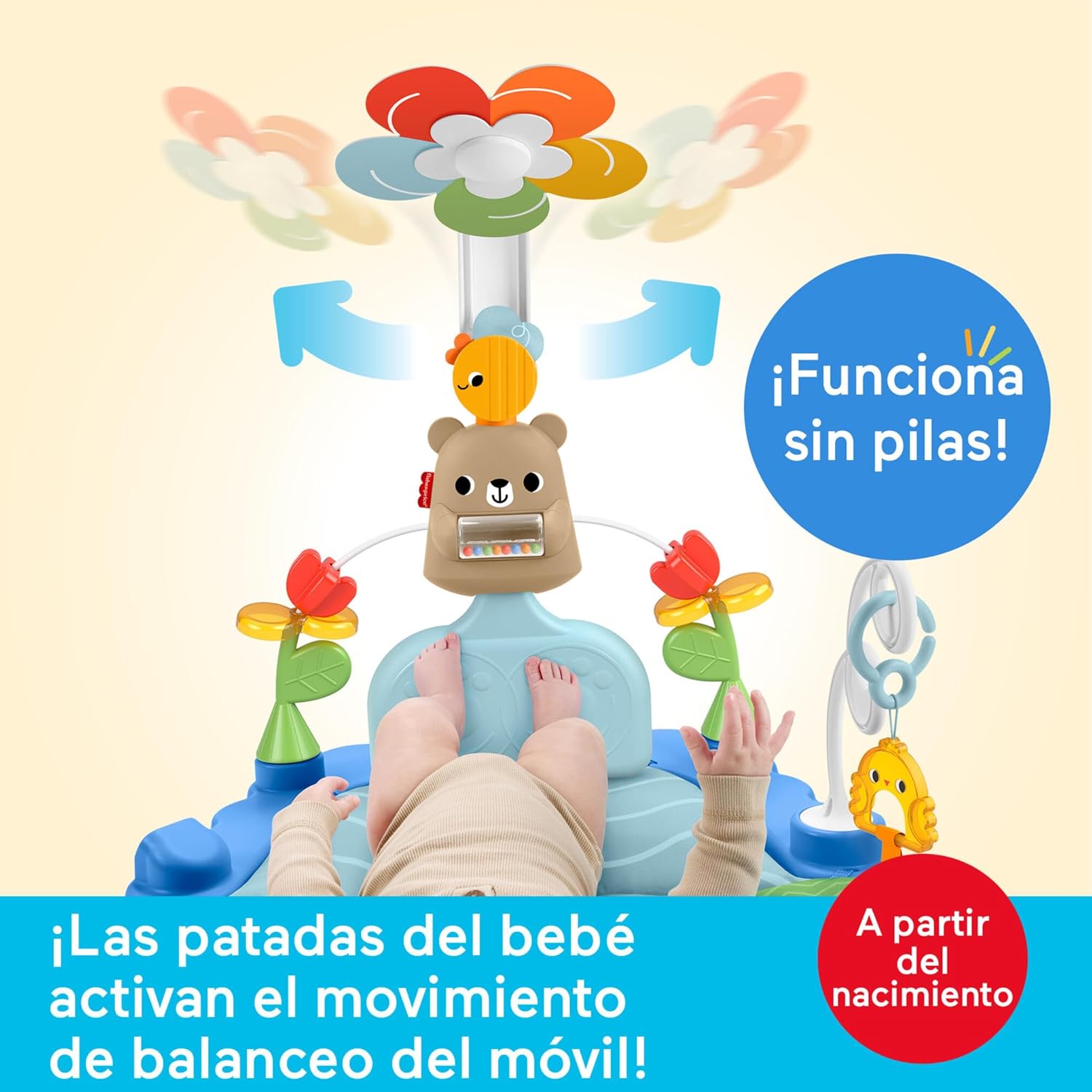 Otros Mattel Games Fisher-Price Gimnasio De Actividades 3 En 1 Pataditas Y Balanceo multicolor para bebe