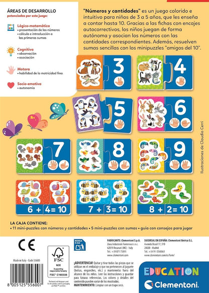 Juegos De Mesa Clementoni Numeros Y Cantidades multicolor para niños