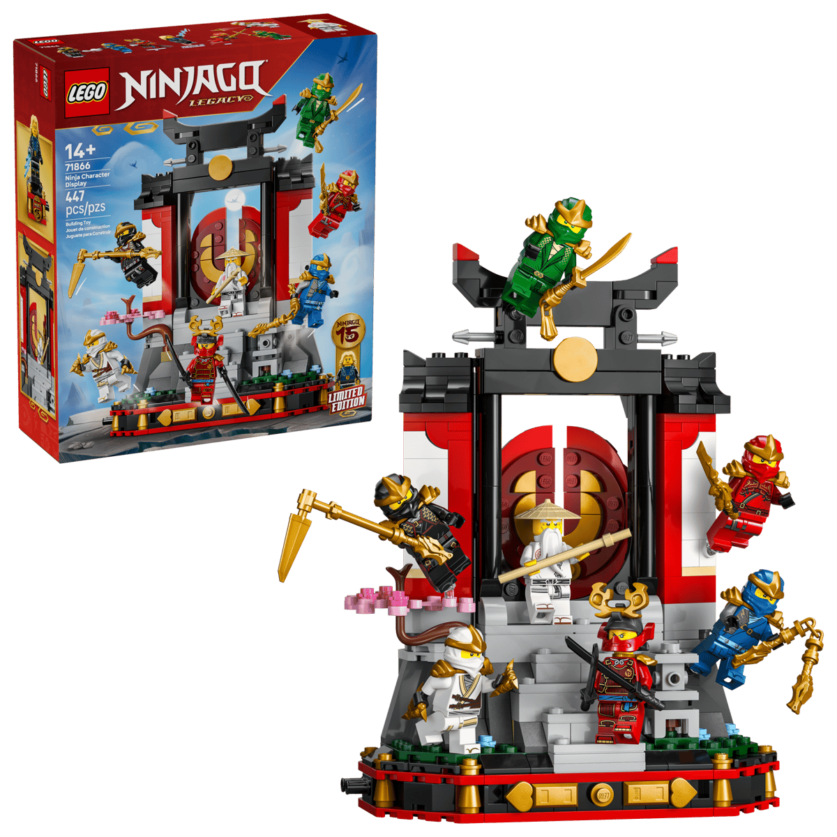 Construcciones Y Puzzles Lego Exposición De Personajes Ninja 15 Aniver multicolor para niños