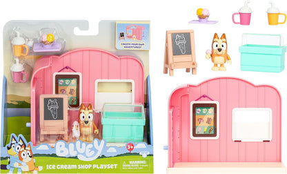 Figuras Y Minimundos Toy Planet Bluey Mini Playset Ice Cream Shop multicolor para niños