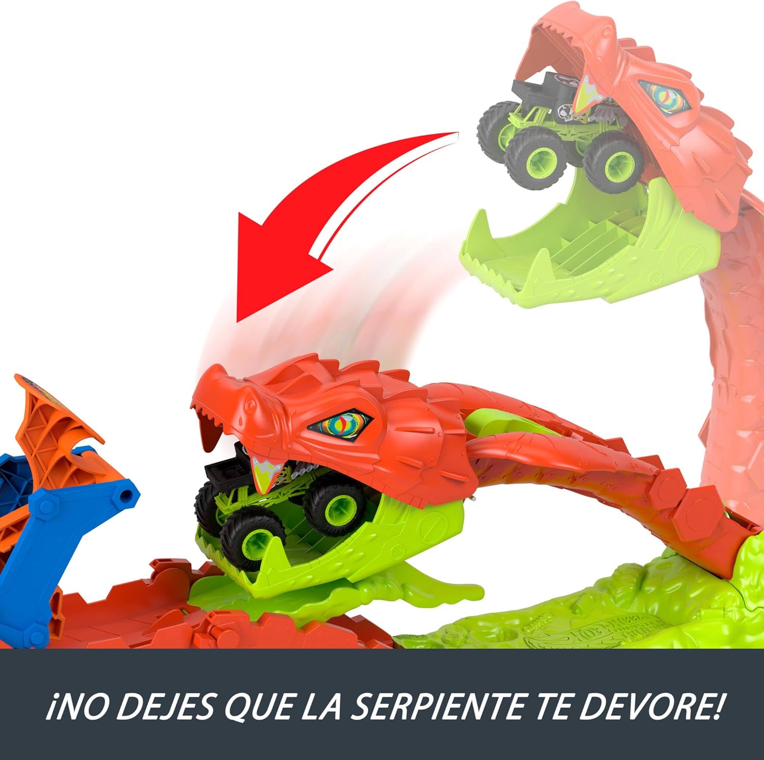 Vehículos Y Radiocontrol Mattel Games Hot Wheels Monster Trucks Mordedura De Serpiente multicolor para niños