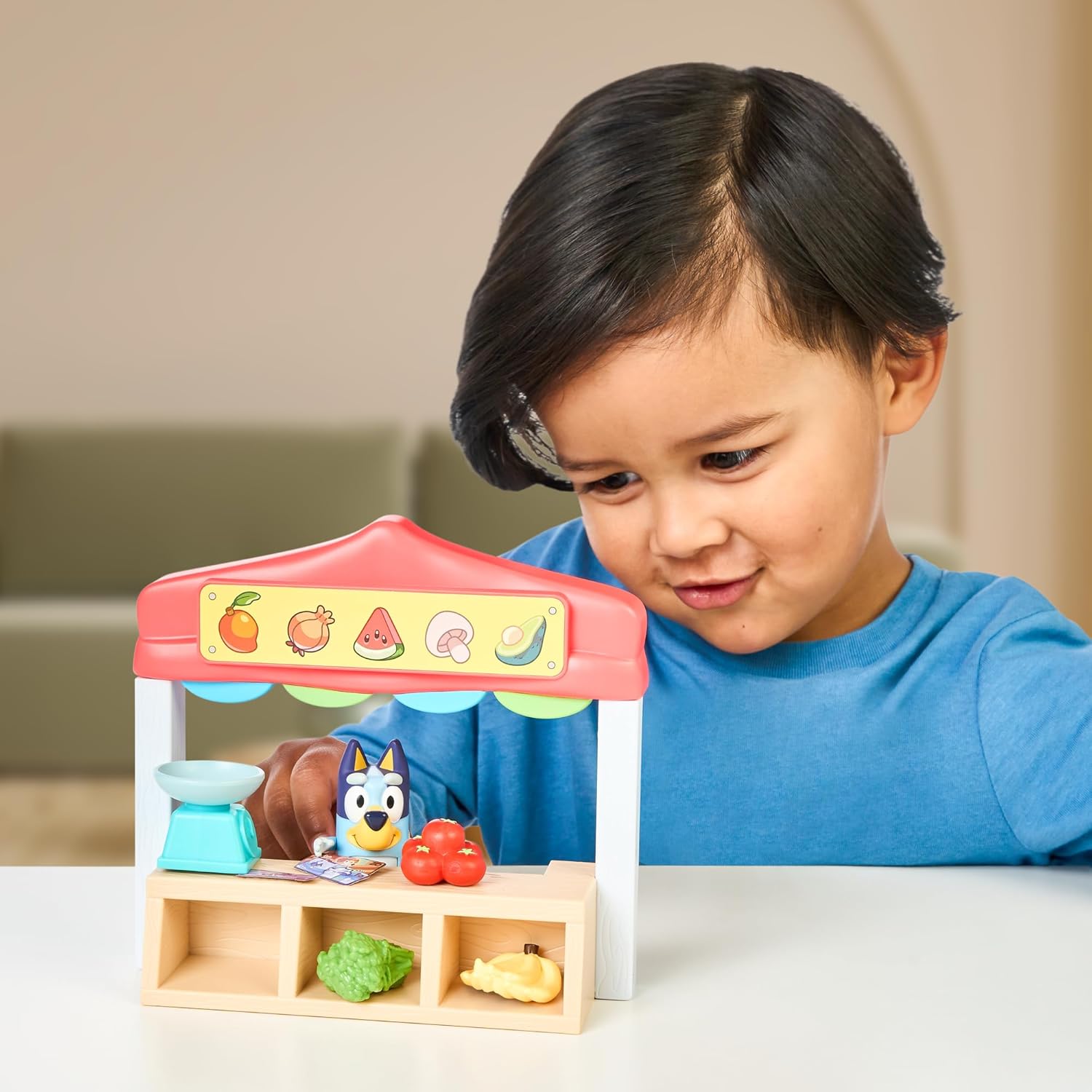 Figuras Y Minimundos Toy Planet Bluey Mini Playset Ice Cream Shop multicolor para niños