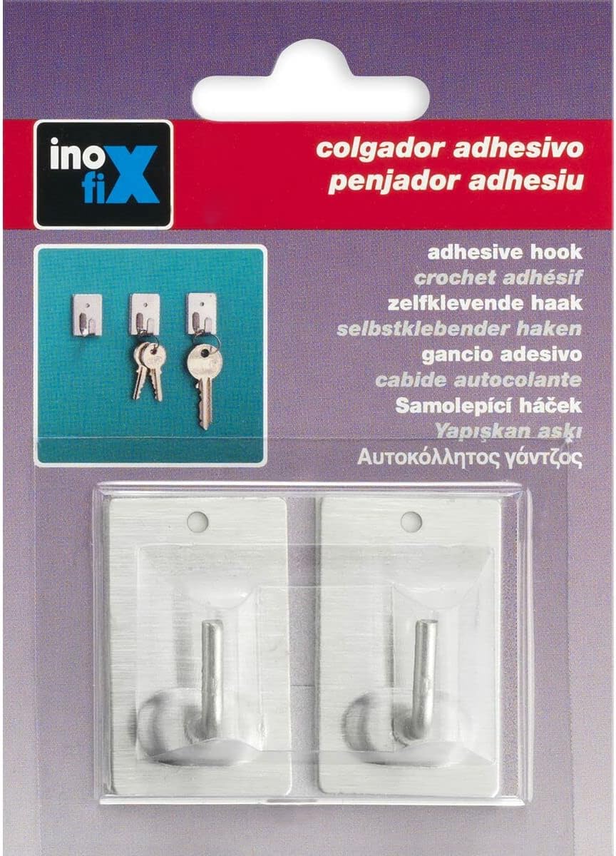 Accesorios Inofix Colgador Adhesivo plateado para