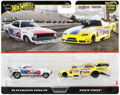 Vehículos Y Radiocontrol Mattel Games Hot Wheels Premium-Pack 2 Coches ´72 Plymouth Cuda Fc - Rob´N Pinks Tm multicolor para niños