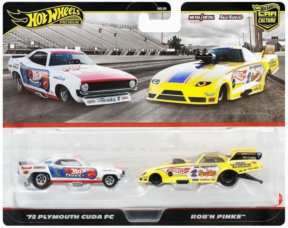 Vehículos Y Radiocontrol Mattel Games Hot Wheels Premium-Pack 2 Coches ´72 Plymouth Cuda Fc - Rob´N Pinks Tm multicolor para niños