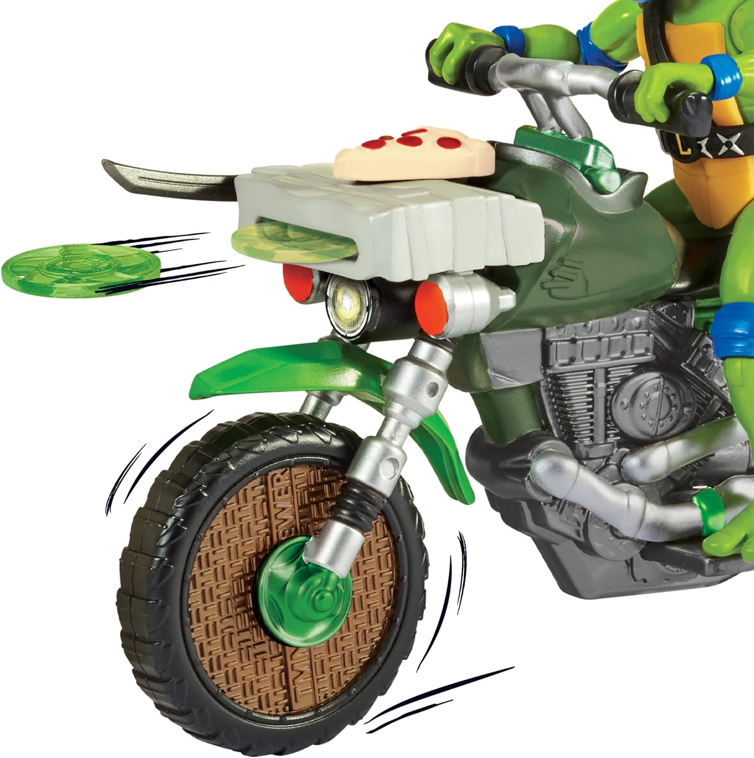 Figuras Y Minimundos Famosa Ninja Kick Cycle Vehiculo multicolor para niños