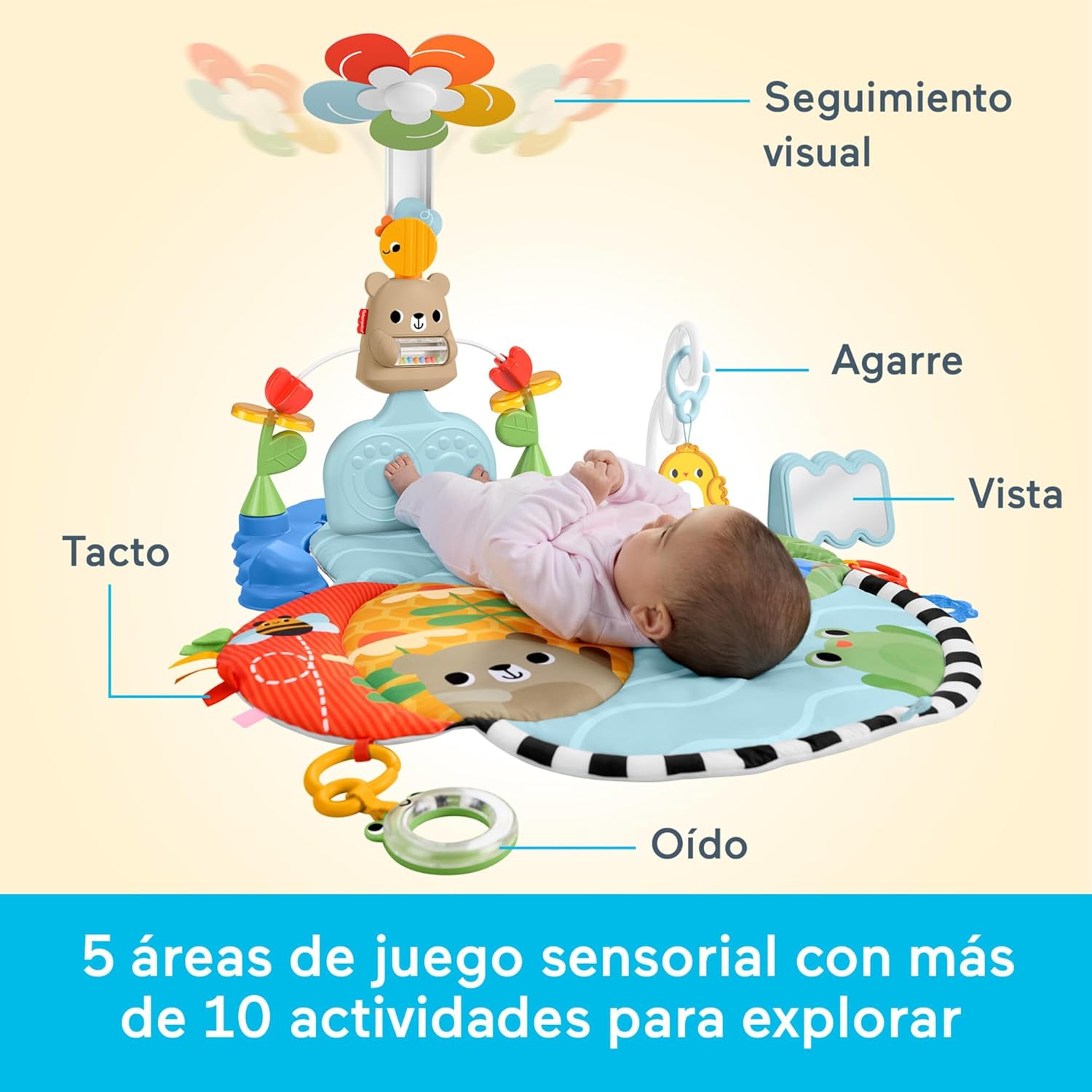 Otros Mattel Games Fisher-Price Gimnasio De Actividades 3 En 1 Pataditas Y Balanceo multicolor para bebe