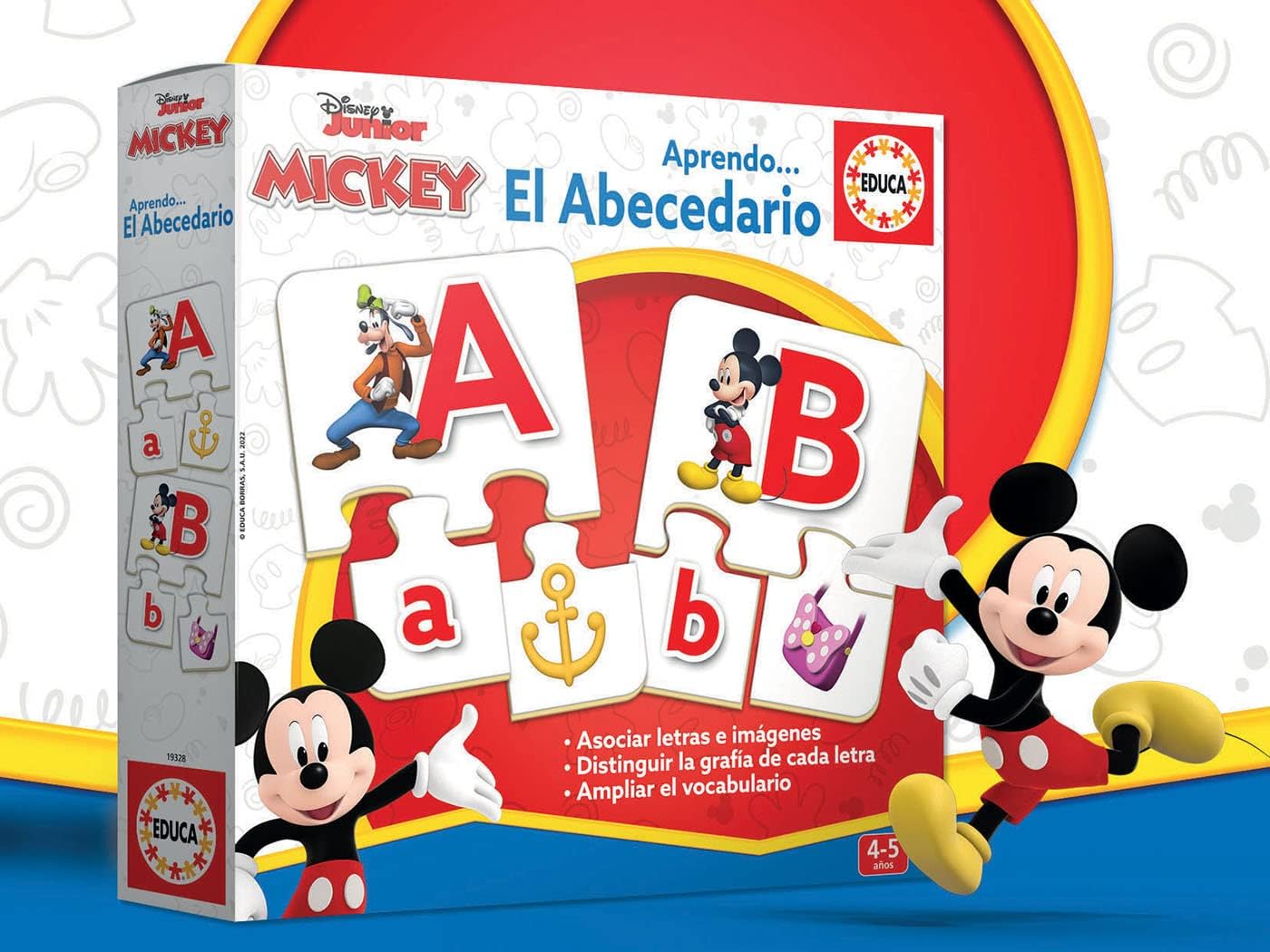 Juegos De Mesa Educa Disney Junior Mickey - Aprendo El Abecedario multicolor para niños