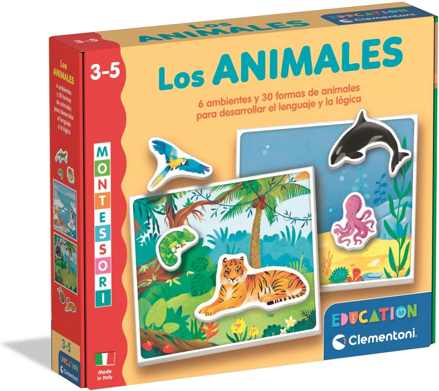 Juegos De Mesa Clementoni Education Montessori - Los Animales multicolor para niños