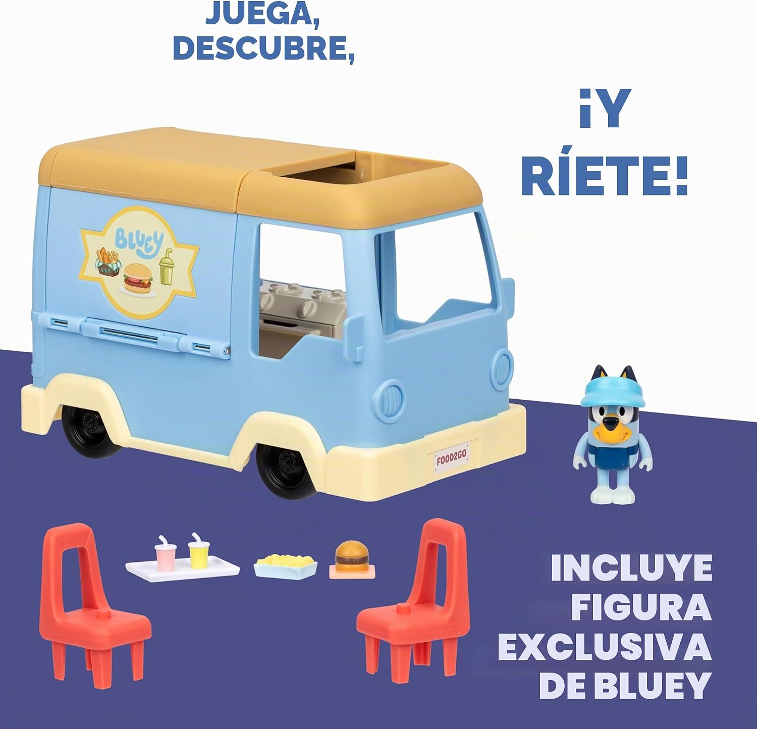Figuras Y Minimundos Toy Planet Bluey Foodtruck Playset multicolor para niños