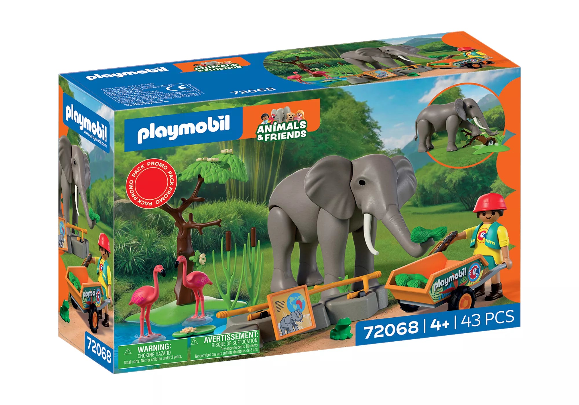 Figuras Y Minimundos Playmobil Elefante Con Cuidador gris para niños