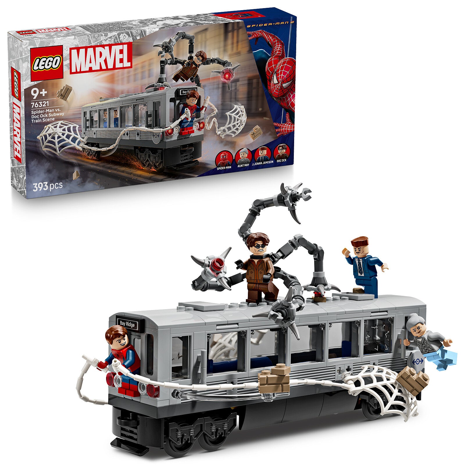 Construcciones Y Puzzles Lego Lego Marvel - Spider-Man Vs Doc Ock:Escena Del Tren Subterráneo multicolor para niños