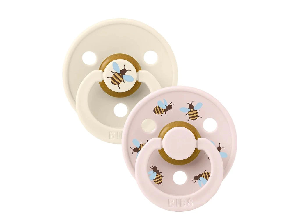 Lactancia Bibs 2 Chupetes Bibs Studio Colour Round Bumblebee  Ivory Mix 0-6 Meses beige para bebe