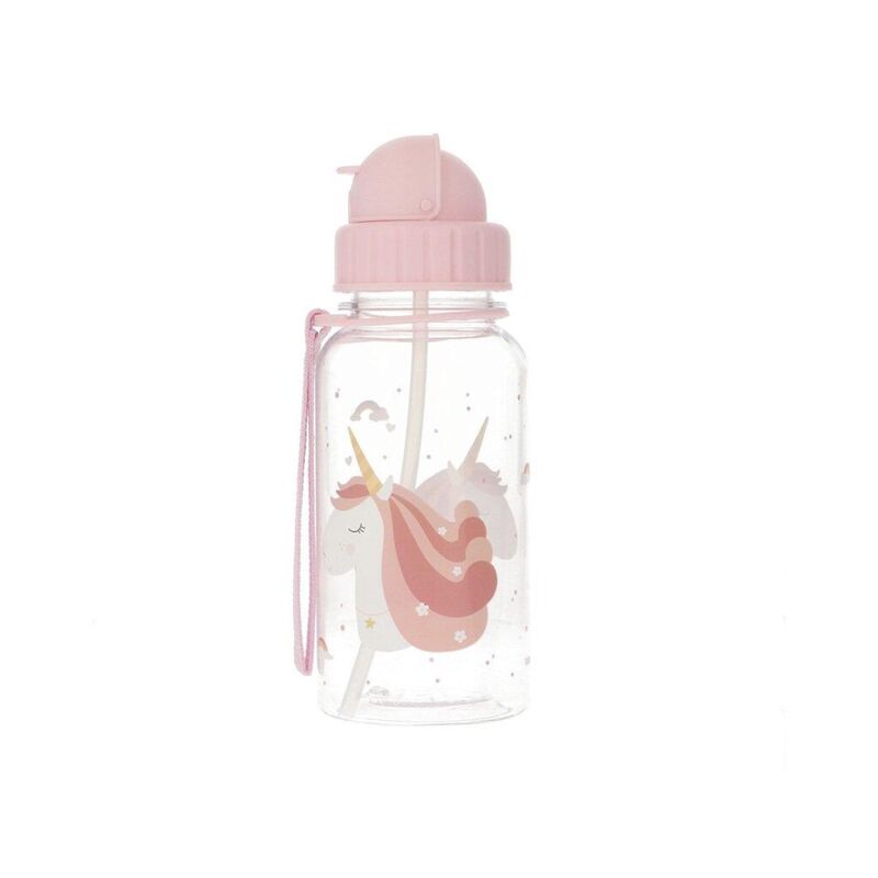 Para Comer Tutete Botella De Plástico Con Pajita Unicorn rosa para bebe